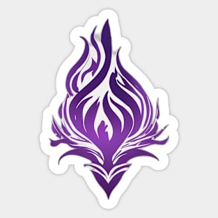 Fire Purple Shadow Silhouette Anime Style Collection No. 292 Sticker